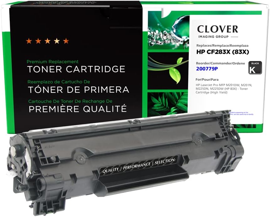 Clover Remanufactured Toner Cartridge Replacement for HP CF283X (HP 83X) | Black | High Yield