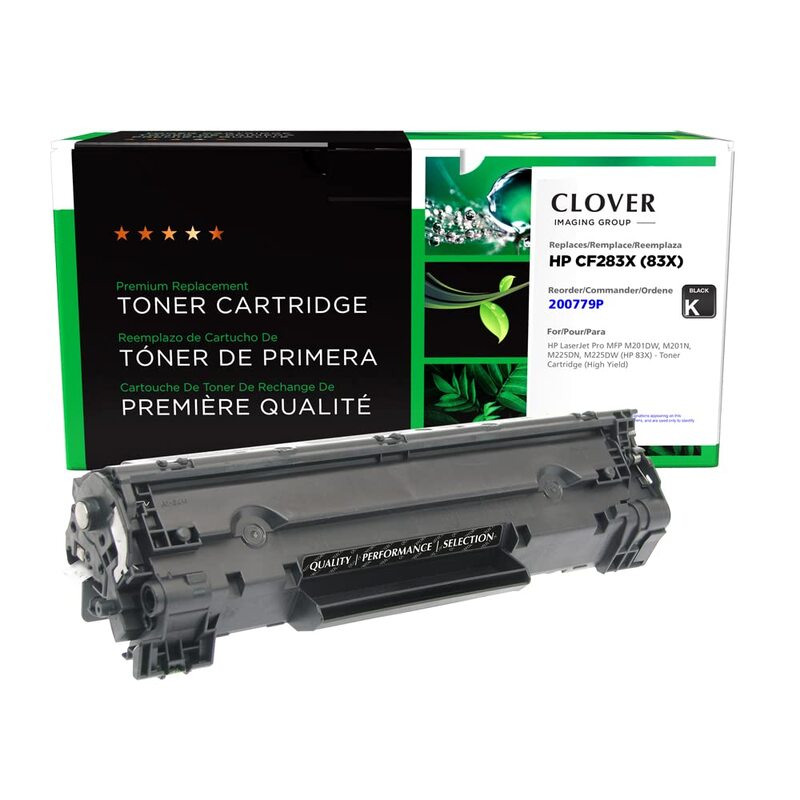 Clover Remanufactured Toner Cartridge Replacement for HP CF283X (HP 83X) | Black | High Yield