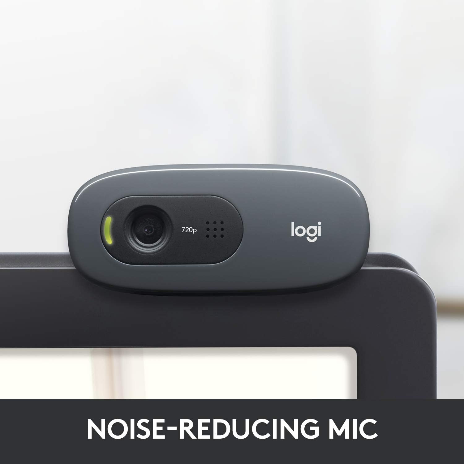 Logitech C270 HD Webcam, 720p, Widescreen HD Video Calling,Light Correction, Noise-Reducing Mic, For Skype, FaceTime