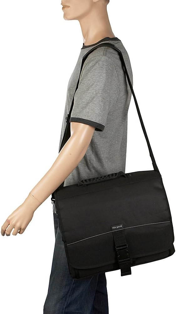 Targus Laptop Carrying Case for 15.6-Inch Laptops Messenger Slim Case for Men and Women, Bags for HP, Microsoft, Dell