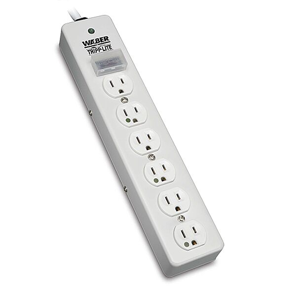 TRIPP LITE 6-Outlet Hospital-Grade Surge Protector Power Strip
