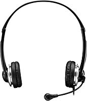 Xtream P2 USB Wired Multimedia Headset with Noise-Canceling Microphone, Binaural Over The Head, Black