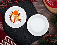 Dart Concorde 6 in White Foam Plates, Unlaminated - 1000/Case