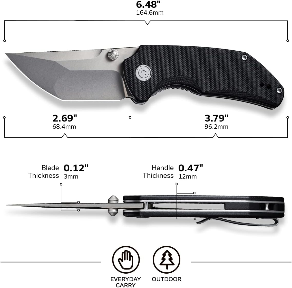 CIVIVI Thug 2 Pocket Knife C20028C