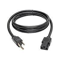 Tripp Lite Heavy-Duty Computer Power Cord, 15A, 14 AWG (NEMA 5-15P to IEC-320-C13)