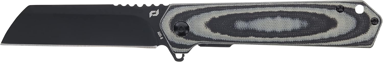 Schrade Lateral Folder with AUS-10 Steel Blade, Frame Lock Design, and G-10 Handles for Everday Carry