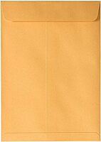 JAM PAPER Open End Catalog Envelopes with Peel & Seal - Brown Kraft Manila