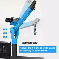 PISMIRE TRUCK CRANE 1100LBS & ELECTRIC 12V WINCH SET 3500LBS 360 SWIVEL DUAL REMOTE (WIRED & INFRARED)