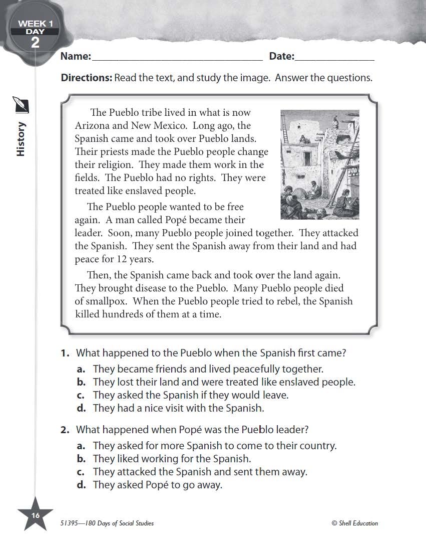 180 Days: Social Studies, Civics for 3rd Grade Practice Workbook for Classroom and Home