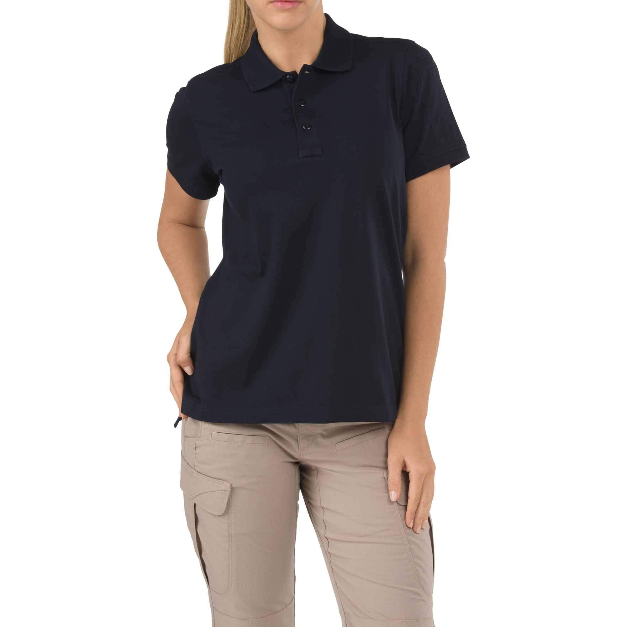 5.11 Tactical Women's Short-Sleeve Tactical Polo Shirt, 100% Cotton Jersey Knit