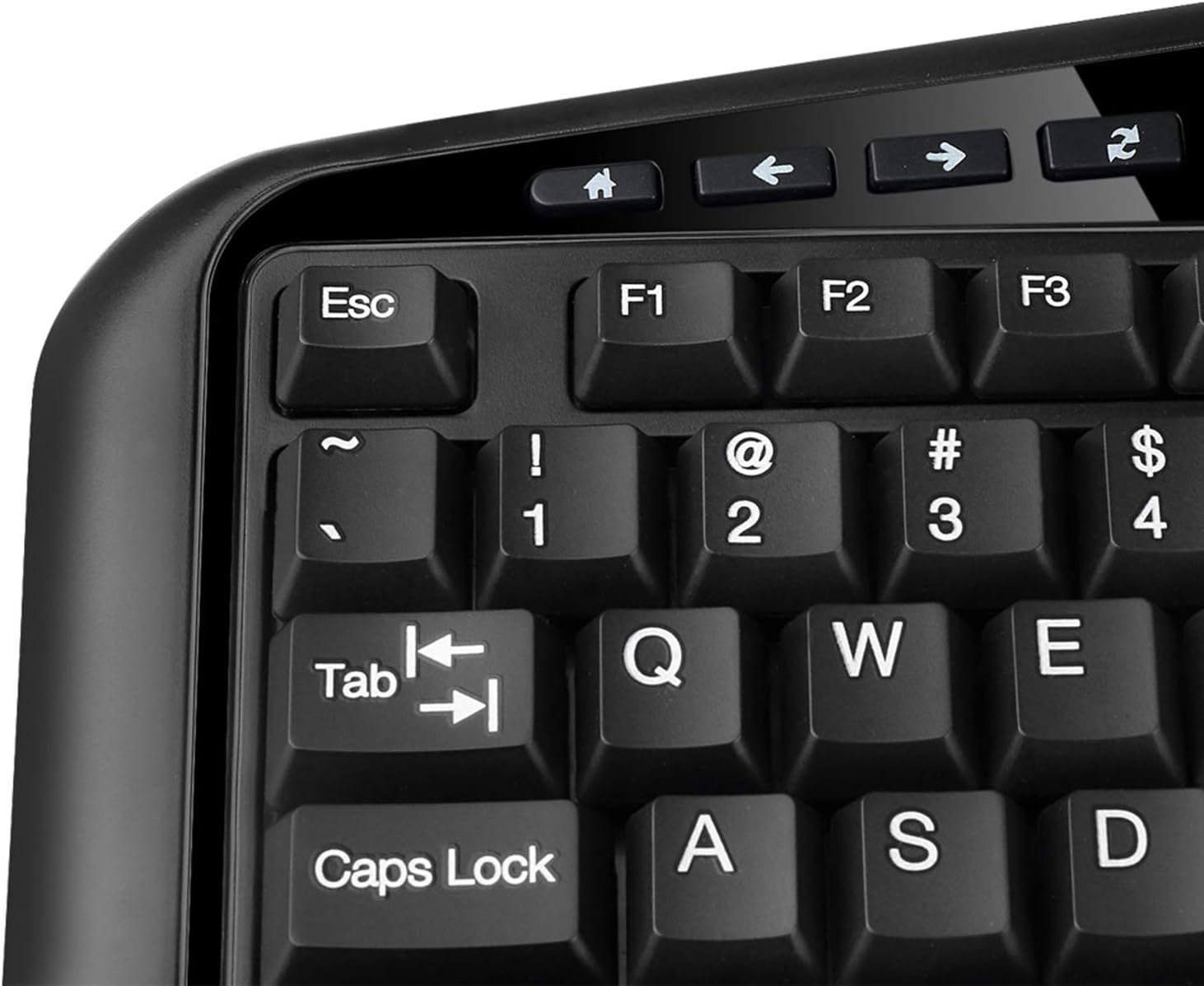 TruForm AKB-150SB-TAA Desktop Ergonomic Smart Card Reader Keyboard (TAA Compliant), Black
