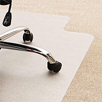 FLOORTEX Cleartex Enhanced Polymer Lipped Chair Mat for Carpets up to 3/8"