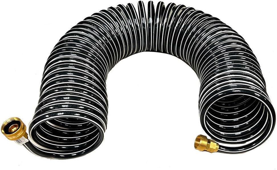 Trident Marine Coiled Wash Down Hose w/Brass Fittings - 50'