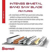 Starrett Intenss Bi-Metal Band Saw Blade with M42 HSS Cutting Edge