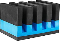 G. Outdoor Products G.P.S. Lightweight Soft Foam 4 Medium Frame Pistol Cradle Holder Organizer for Pistol Safe Storage - Black/Blue