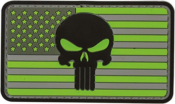 VooDoo Tactical 07-0813000000 Punisher Flag Hi-Viz Green & Gray