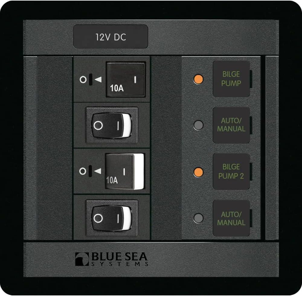 Blue Sea Systems 1522 360 Panel Dual Bilge Pump Control