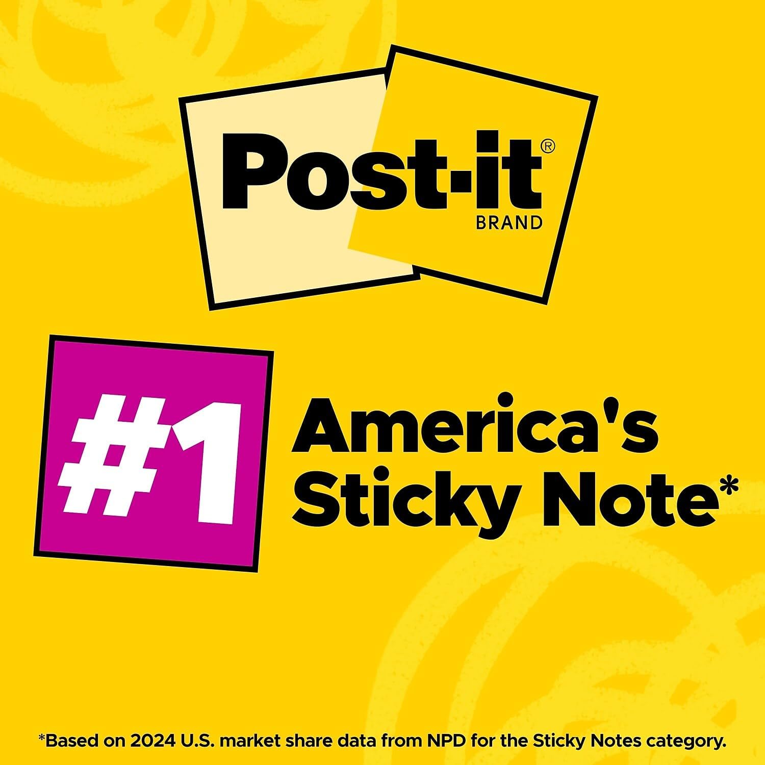 Post-it Notes Cube, 3 in. x 3 in., Bright Colors, Power Pink, Aqua Splash, Acid Lime, 400 Sheets/Cube, 1 Cube/Pack