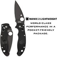 Spyderco Manix 2 Folding Knife with Ball Bearing Lock - PlainEdge