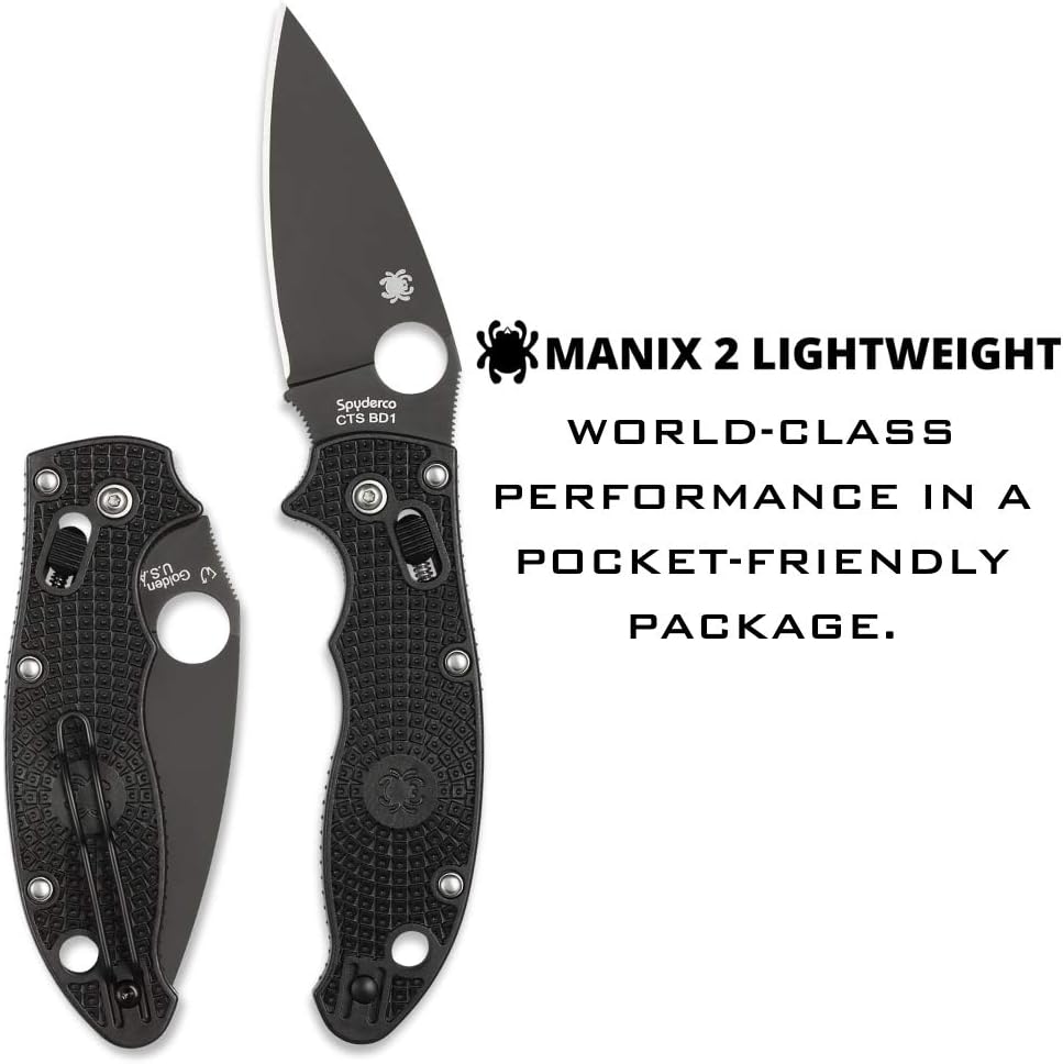 Spyderco Manix 2 Folding Knife with Ball Bearing Lock - PlainEdge