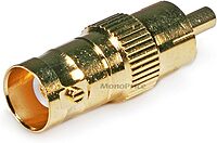 Monoprice BNC Female to RCA Male Adaptor - Gold Plated 1 Count (Pack of 1) Adaptor