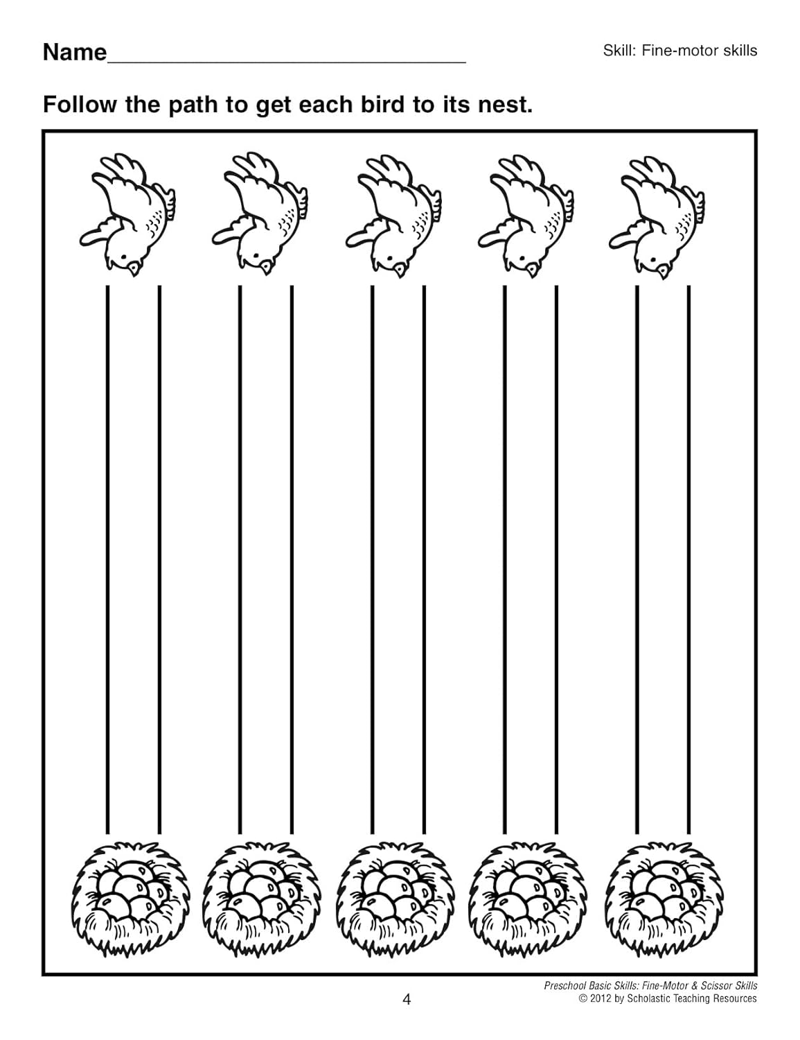 Preschool Basic Skills: Fine-Motor & Scissor Skills