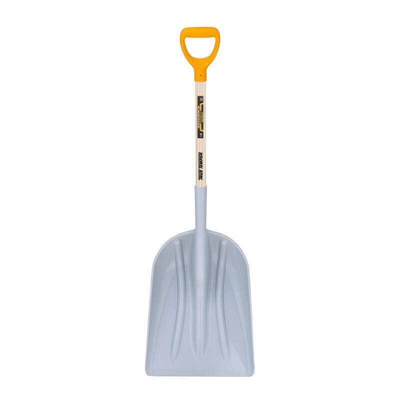True Temper 1680700 Poly Scoop with Hardwood Handle and D-Grip