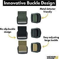 Hero's Pride Reversible Tactical EDC Belt, Law Enforcement Standard Issue, High Grade Nylon Webbing