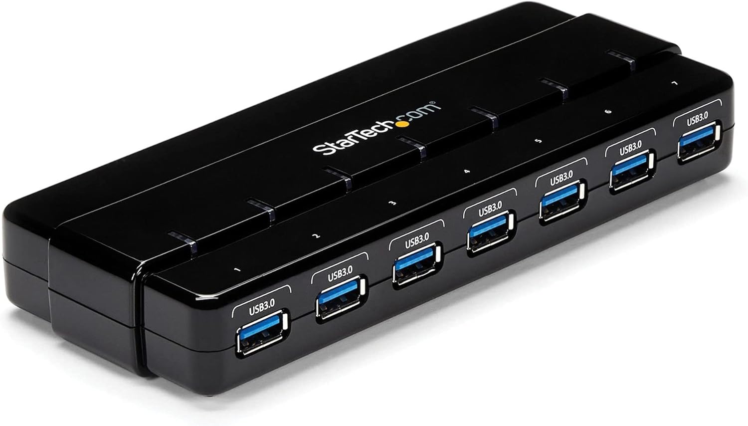 StarTech.com 7 Port USB 3.0 Hub – Up To 5 Gbps – 7 x USB – Universal Multi Port USB Extender for Your Desktop