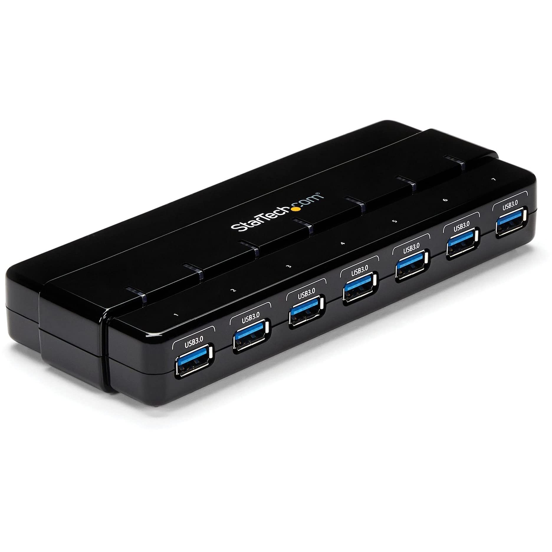 StarTech.com 7 Port USB 3.0 Hub – Up To 5 Gbps – 7 x USB – Universal Multi Port USB Extender for Your Desktop