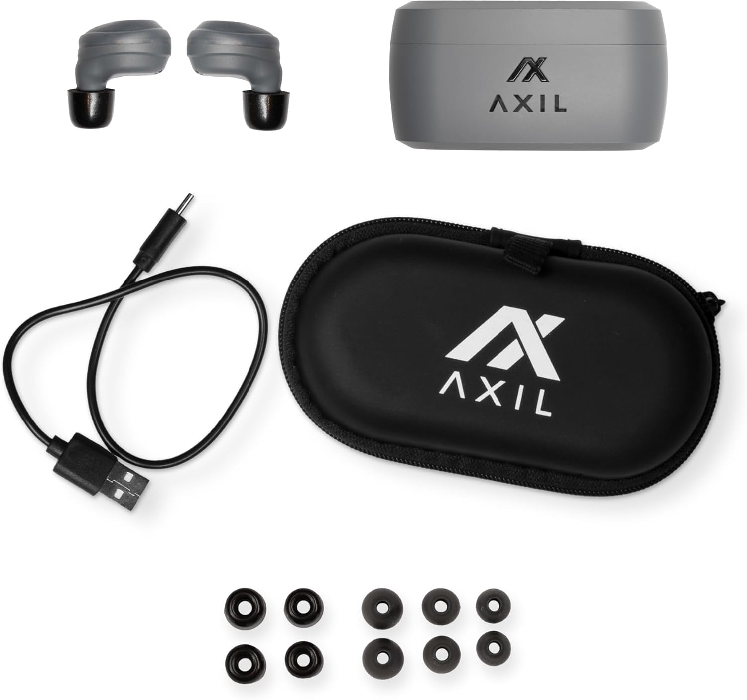 Axil XCOR Wireless Tactical Earbuds w/Touch Controls Black