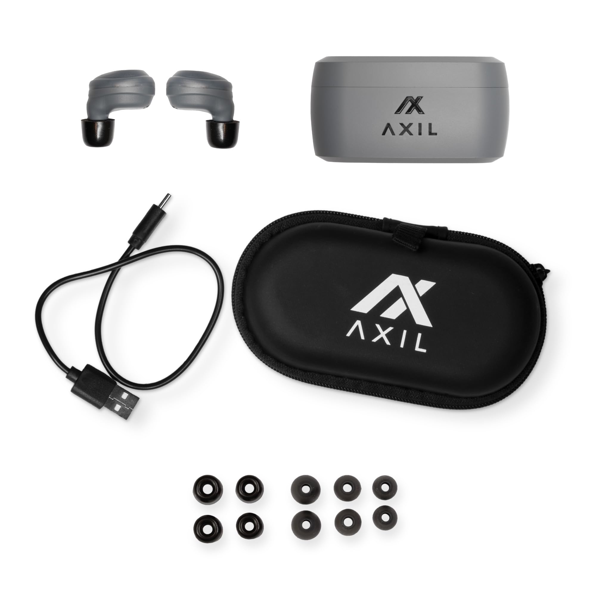 Axil XCOR Wireless Tactical Earbuds w/Touch Controls Black