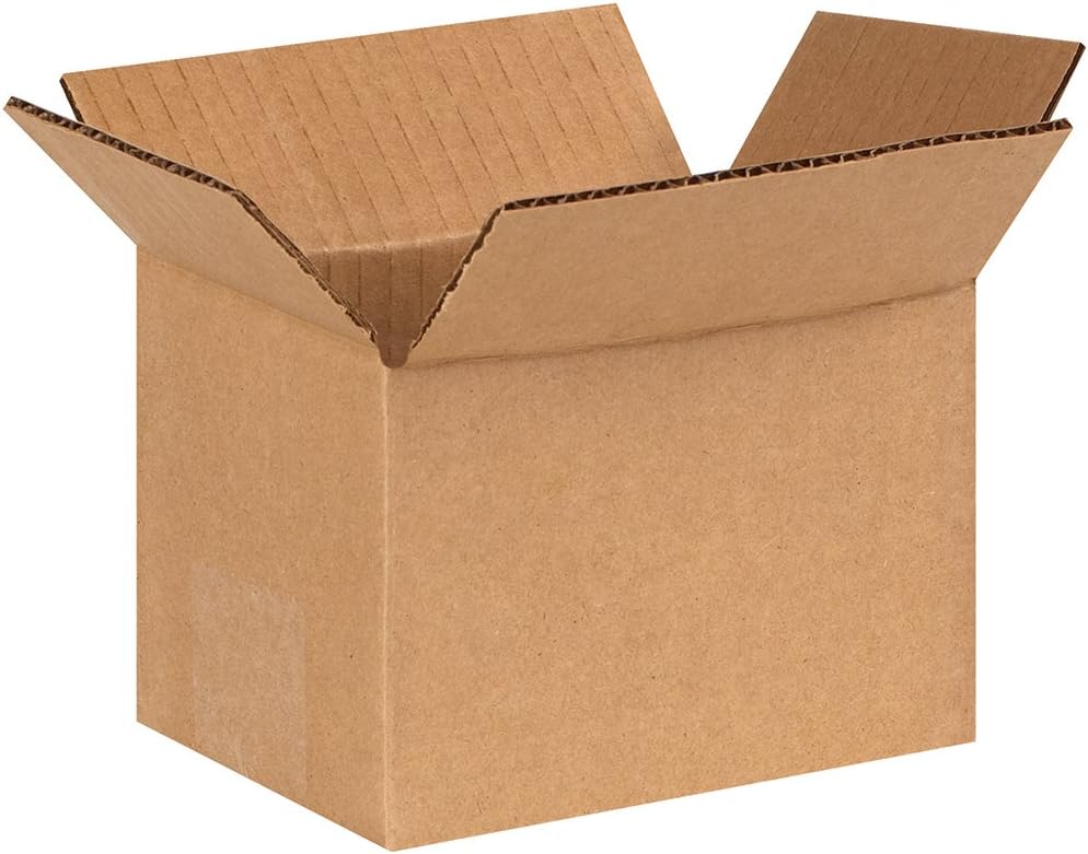 Partners Brand Corrugated Boxes, 6in x 4in x 4in, Kraft, Pack Of 25