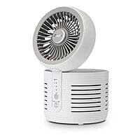 Crane 2-in-1 Air Purifier and Desk Fan, Fan and Air Purifier Combo, Ideal Office Desk Fan, Night Stand Fan, or Mini Fan For Dorm, Small Bedroom Fan, Small HEPA Air Purifier, Small Fan For Desk