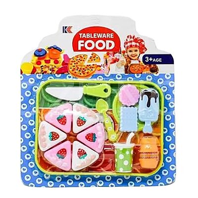 Tableware Food Cake Cutting Toy Playset
