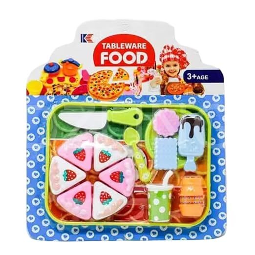 Tableware Food Cake Cutting Toy Playset