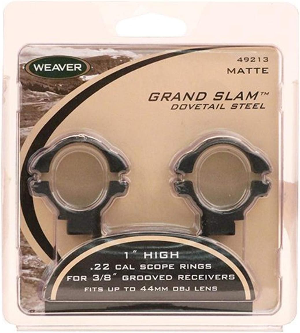 WEAVER Grand Slam .22 Rings, 1" High, Matte Finish for Enhanced Durability