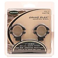 WEAVER Grand Slam .22 Rings, 1" High, Matte Finish for Enhanced Durability