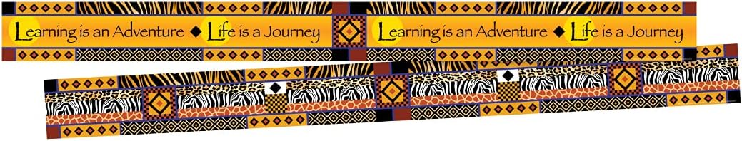 Barker Creek Double-Sided Border, Africa, for Bulletin Boards, Reception Areas, Halls, Break Rooms, Office, School