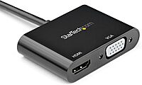 StarTech.com DisplayPort to HDMI VGA Adapter - DP 1.2 HBR2 to HDMI 2.0 (4K 60Hz) or VGA 1080p Converter Dongle - DP to HDMI or VGA Monitor Adapter - Digital Video Display Adapter (DP2VGAHD20)