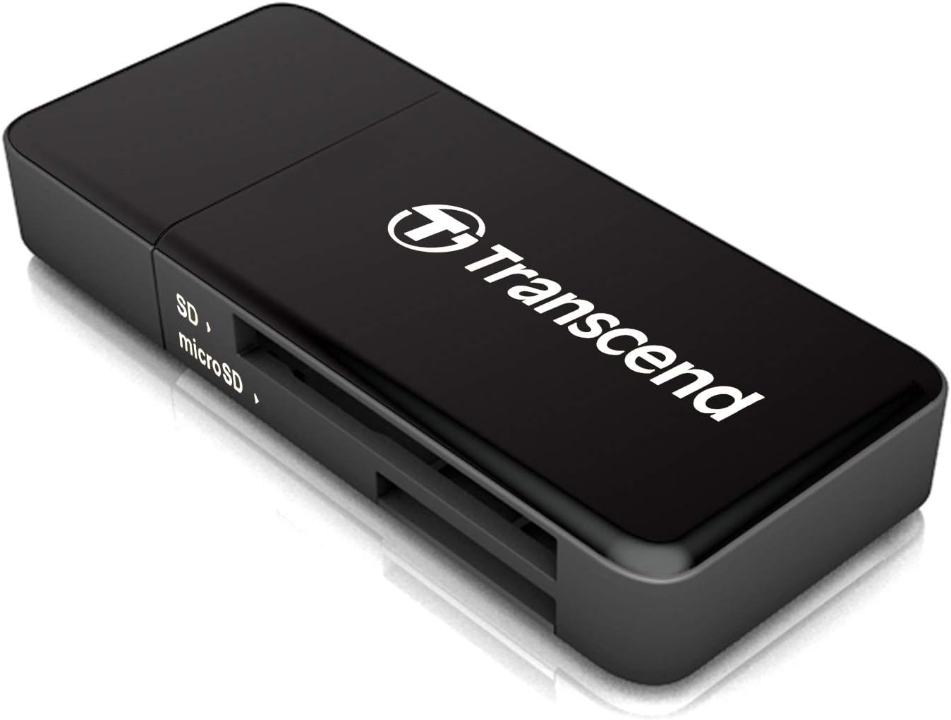Transcend USB 3.1 2-in-1 Card Reader, for SDHC / SDXC / micro SDHC / micro SDXC / micro SD, UHS-I Cards, Black - TS-RDF5K