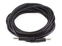 Monoprice 100646 25-Feet 3.5mm Stereo Plug/Plug M/M Cable, Black (2 Pack)