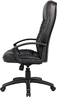 Boss Office Products High Back LeatherPlus Chair in Black
