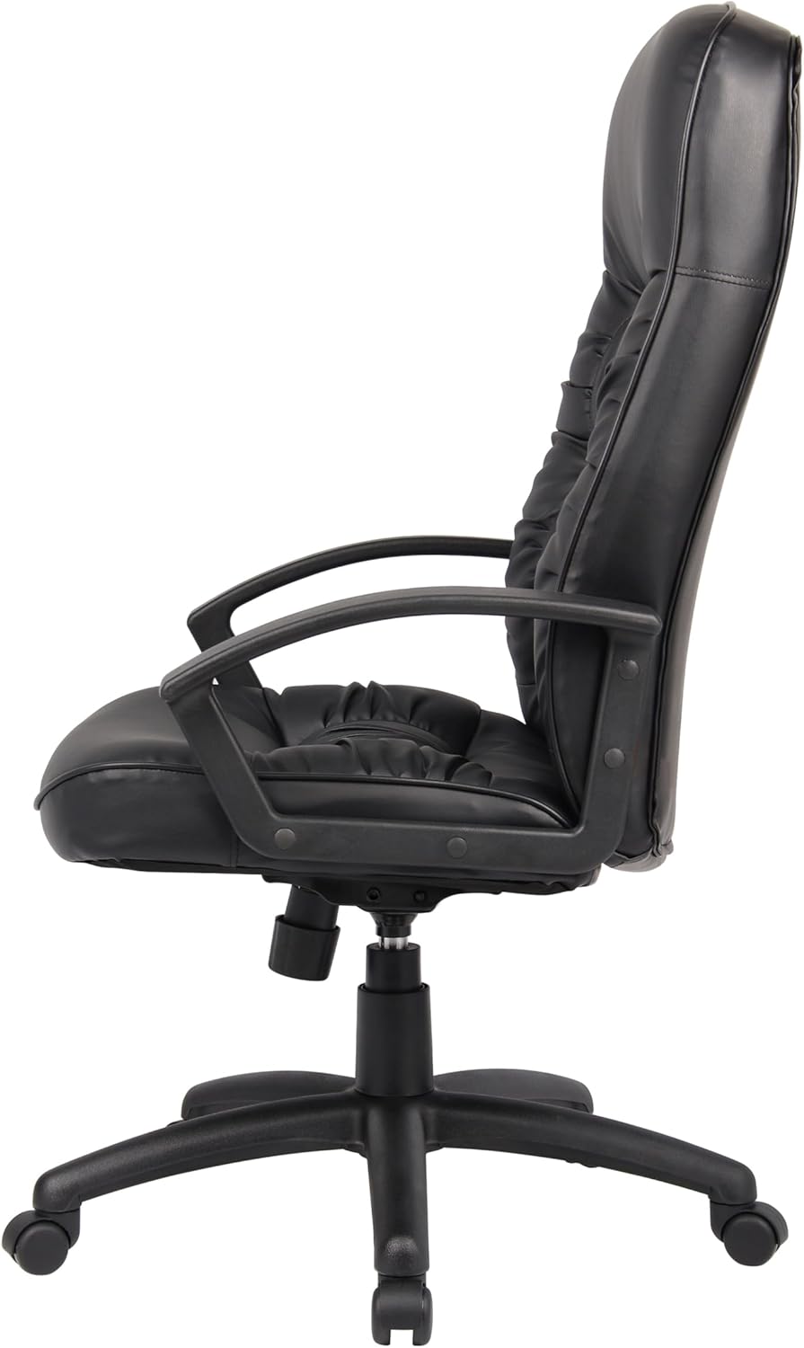 Boss Office Products High Back LeatherPlus Chair in Black