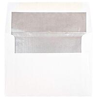JAM PAPER Foil-Lined Invitation Envelopes - White with Foil Lining - 25/Pack