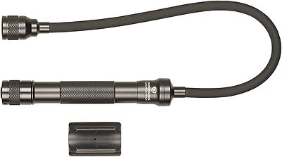 Streamlight 71600 Jr. Reach LED 115-Lumen Handheld Flashlight With Flexible Extension Cable and two (2) AA Alkaline Batteries, Black