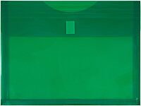 JAM PAPER Plastic Booklet Expansion Envelopes with Hook & Loop Closure - Letter