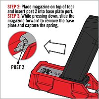 Real Avid Mag Plate Tool for Glock Magazine Maintenance I Perfect for Safely Installing, Changing & Cleaning Handgun Magazine Baseplates, Grey, Red
