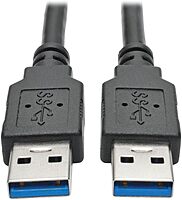 Tripp Lite USB 3.0 SuperSpeed (A/A) Cable, 28/24 AWG, 5 Gbps, USB Type-A to Type-A, Black