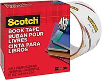 Scotch Book Tape, 2 in x 540 in, Excellent for Repairing, Reinforcing Protecting, and Covering (845)
